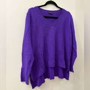 Eileen Fisher Sweater in Rich Purple - large - yak/wool blend